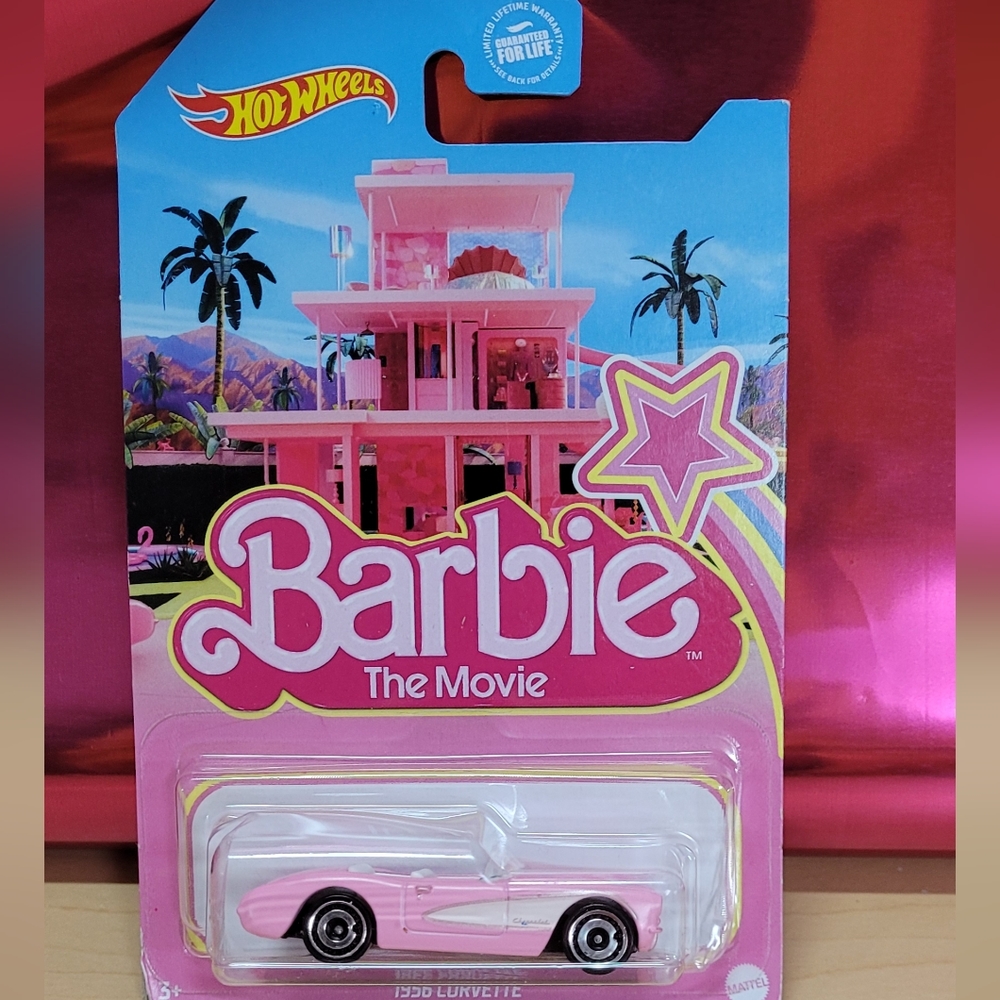 Hot Wheels 1:64 Pink Corvette car Barbie The Movie New